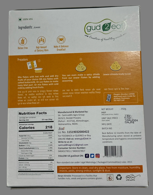 GUD 2 EAT JAWAR FLAKES