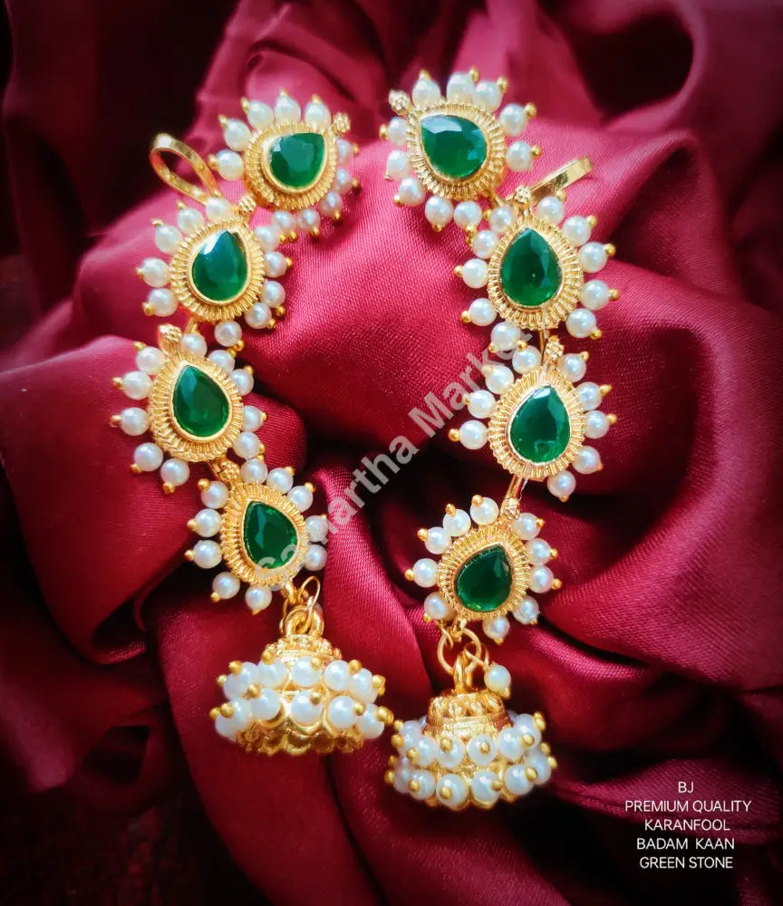 Pearl Earring Traditional (Karna Phool) Imitation Jewelry